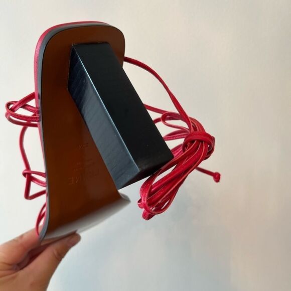 Frame  WOMEN'S LE DOHENY ANKLE-WRAP LEATHER Heel SANDALS NWT - Picture 8 of 12